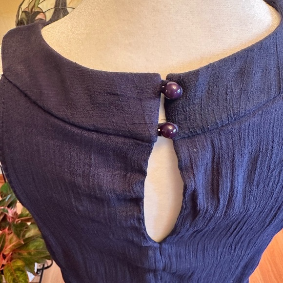 By&by Navy Women’s Dress Sleeveless Lined Size Large Rayon Polyester Knee Length - Picture 5 of 14